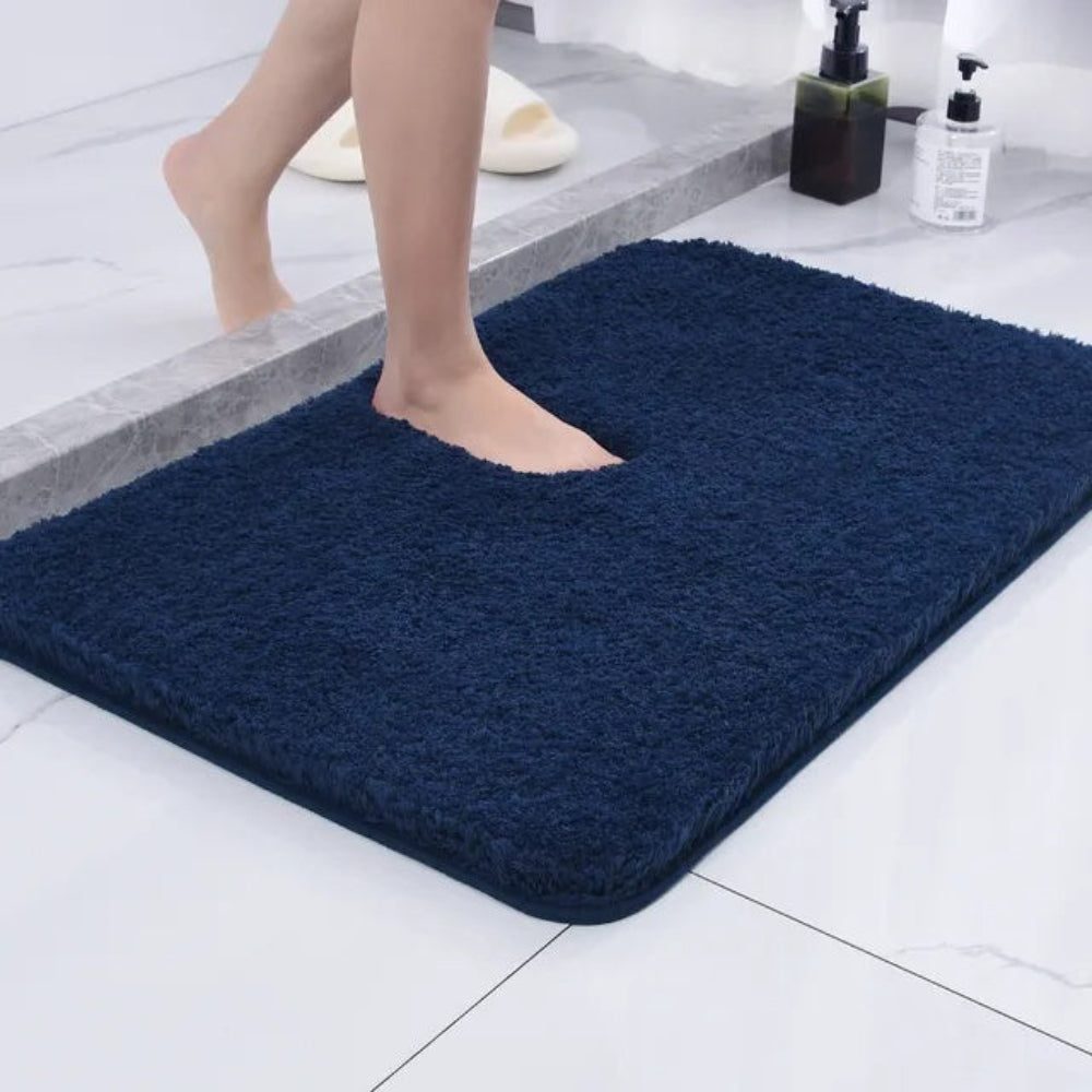 Mirezona Bathroom Floor Mat Plush Microfiber