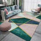 Mirezona Geometric Area Rug Polyester Living Room