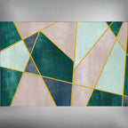 Mirezona Geometric Area Rug Polyester Living Room