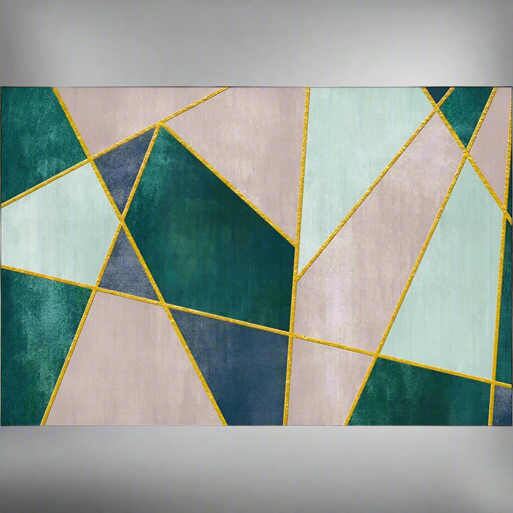 Mirezona Geometric Area Rug Polyester Living Room