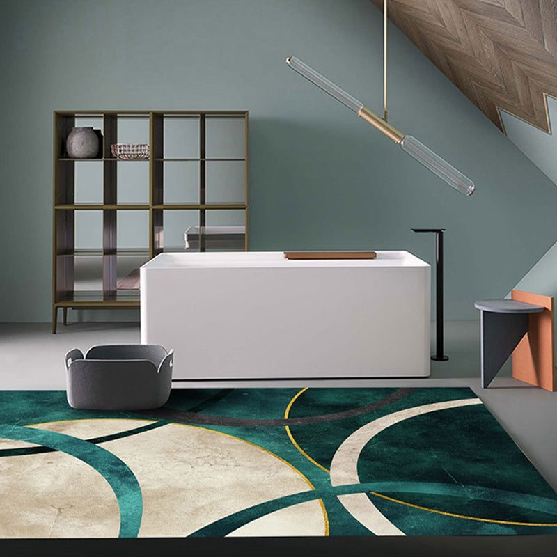 Mirezona Geometric Polyester Rug Modern Design Living Room