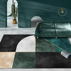 Mirezona Geometric Polyester Rug Modern Design Living Room