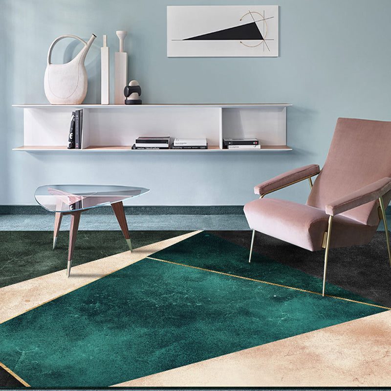 Mirezona Geometric Polyester Rug Modern Design Living Room