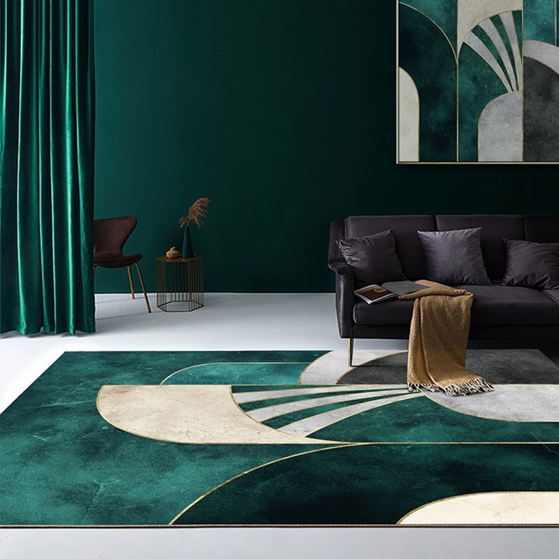 Mirezona Geometric Polyester Rug Modern Design Living Room