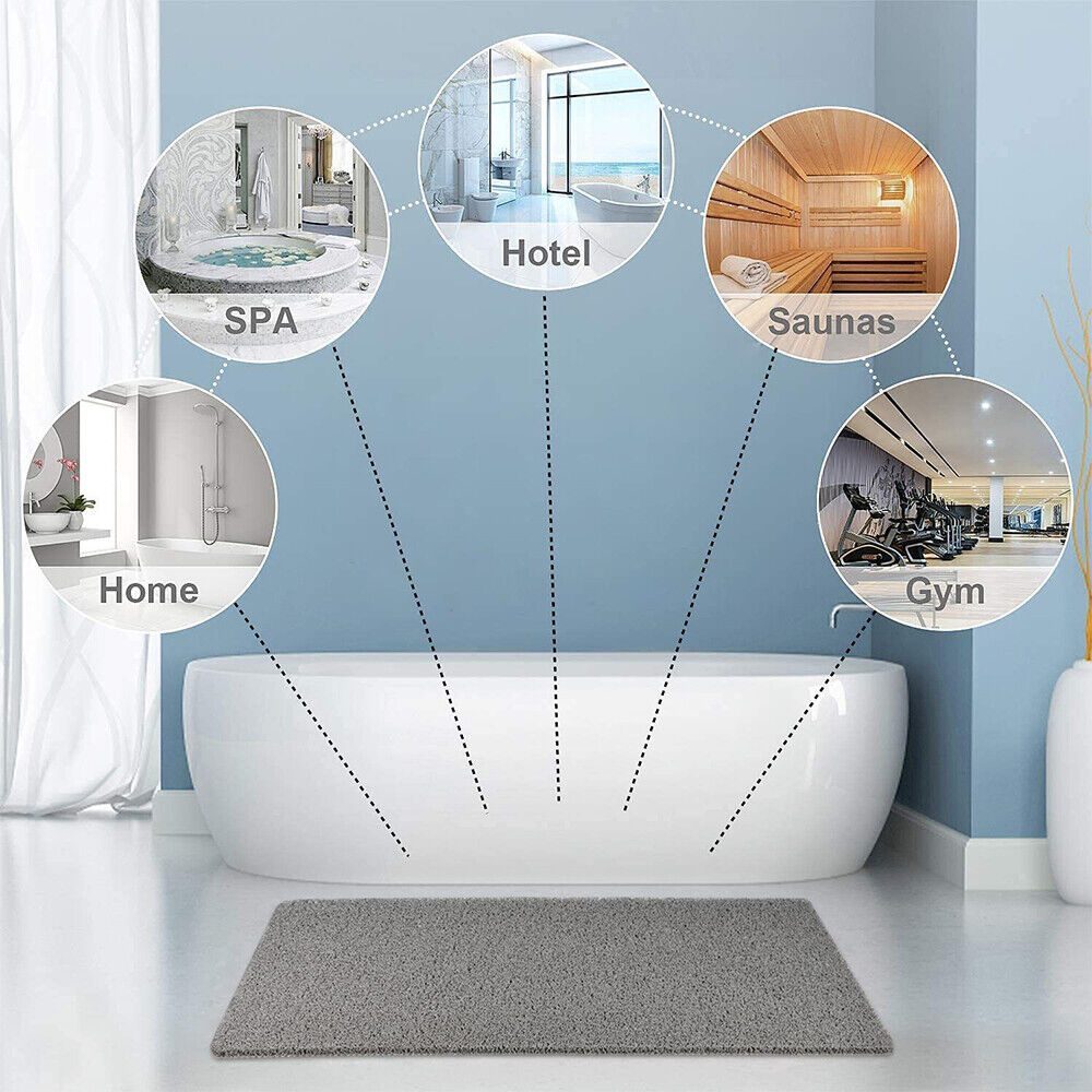 Mirezona Shower Mat Quick-Drying Non-Slip Anti-Mold