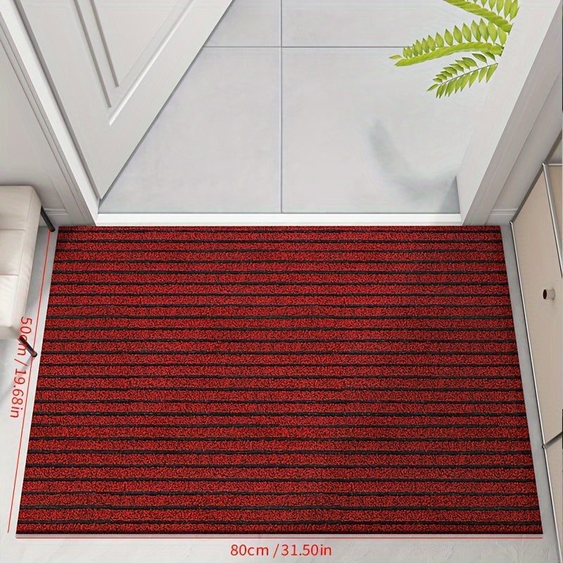 Mirezona Striped Door Mat Anti-Slip Indoor Outdoor Use