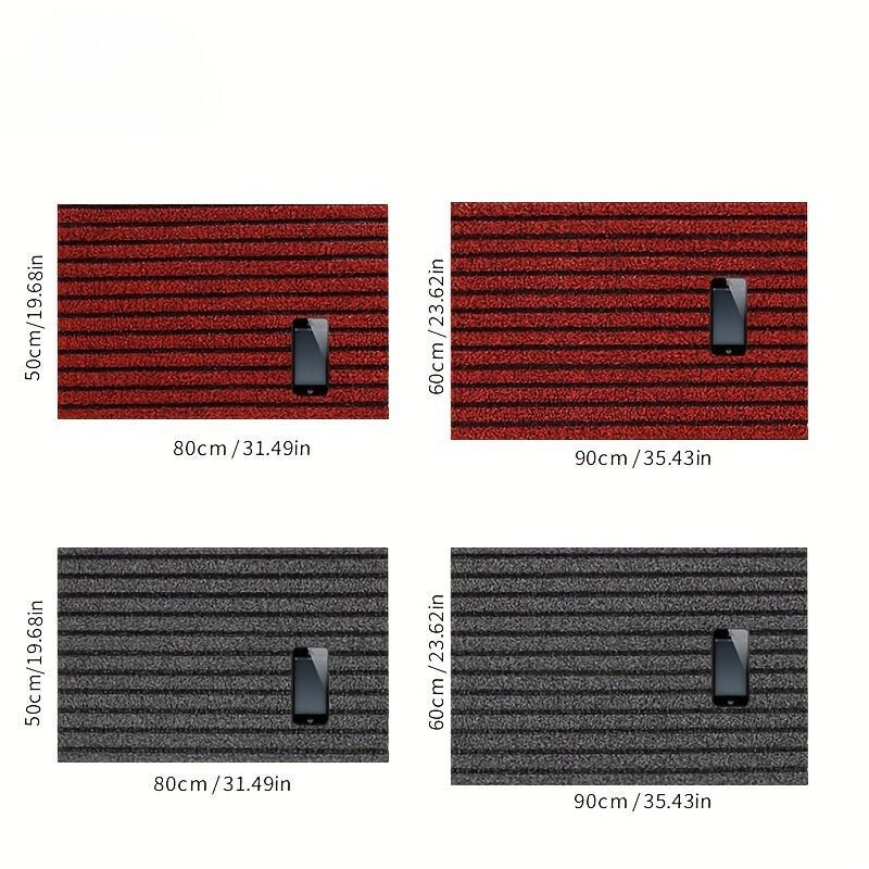 Mirezona Striped Door Mat Anti-Slip Indoor Outdoor Use